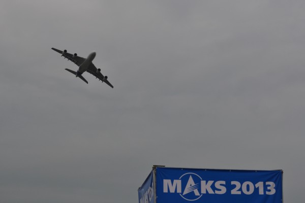 The first appearance of Airbus A380.<br><small>Zhukovsky, Moscow Oblast, Russia</small><br><small>August 31, 2013</small>