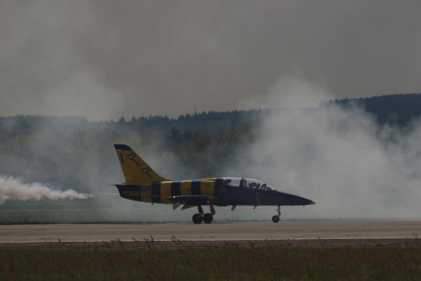 Baltic Bees Jet Aerobatic Team (Latvia) flying L-39.<br><small>Zhukovsky, Moscow Oblast, Russia</small><br><small>September 01, 2019</small>