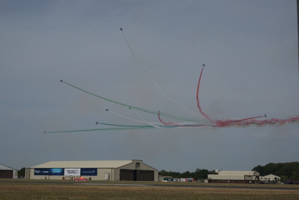 The Frecce Tricolori Italian team flies Aermacchi MB-339-A/PAN.<br><small>RAF Fairford, Gloucestershire, UK</small><br><small>July 17, 2022</small>