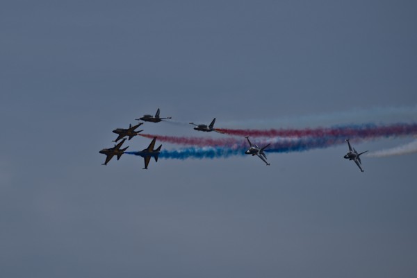 The Black Eagles Korean aerobatic team flies KAI T-50B Golden Eagles.<br><small>RAF Fairford, Gloucestershire, UK</small><br><small>July 17, 2022</small>